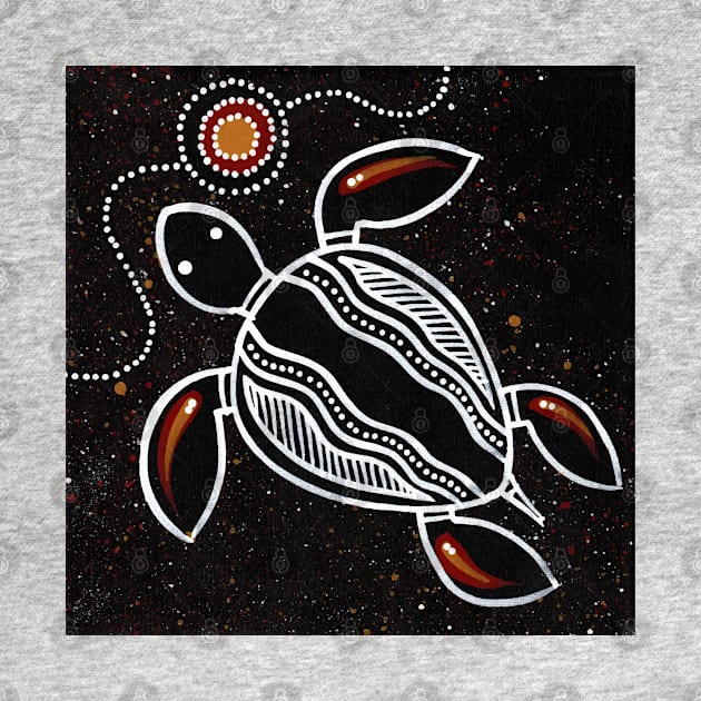 Aboriginal Art - Turtle Black by hogartharts